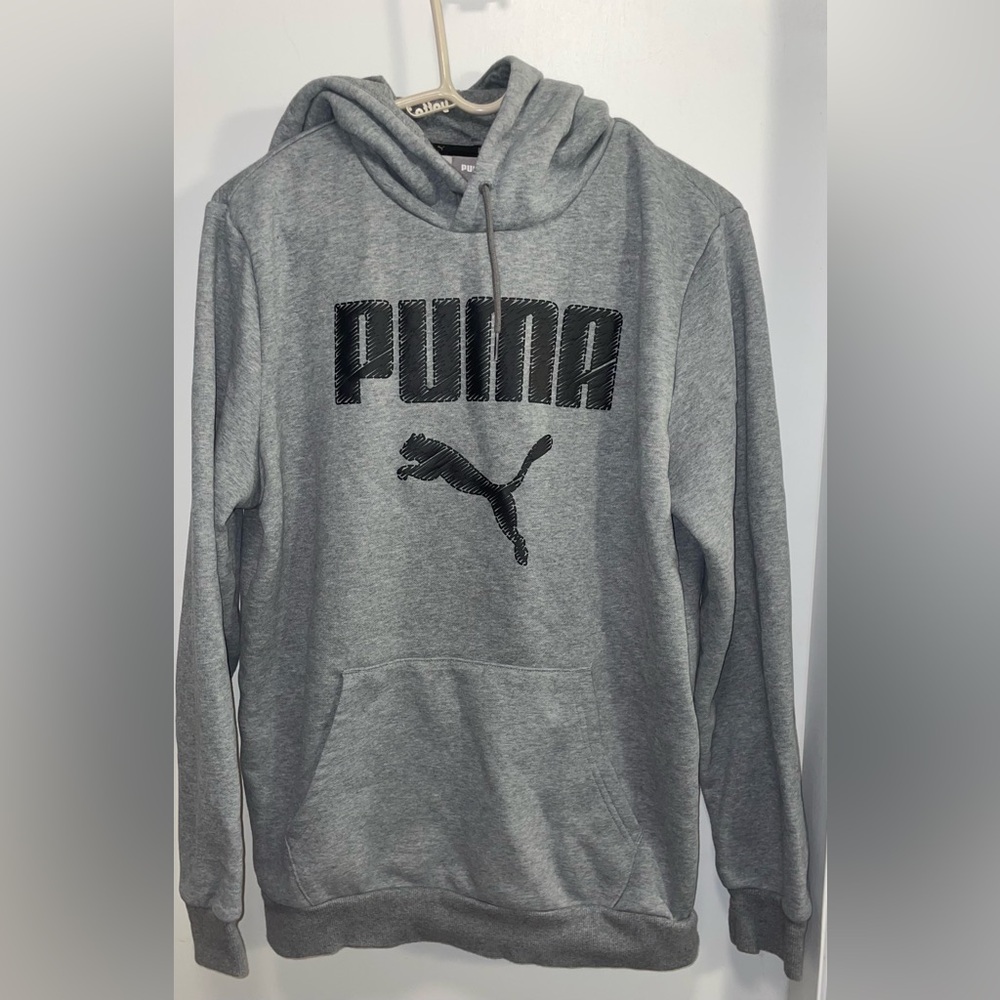 Puma Gray Hoodie with Classic Logo